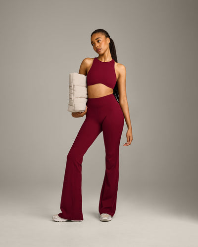 SoftMotion™ Flared Bottoms with Gray Logo | Ruby Red