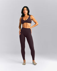 SoftMotion™ High Waisted Leggings | Dark Umber Brown