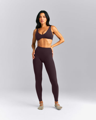 SoftMotion™ High Waisted Leggings | Dark Umber Brown