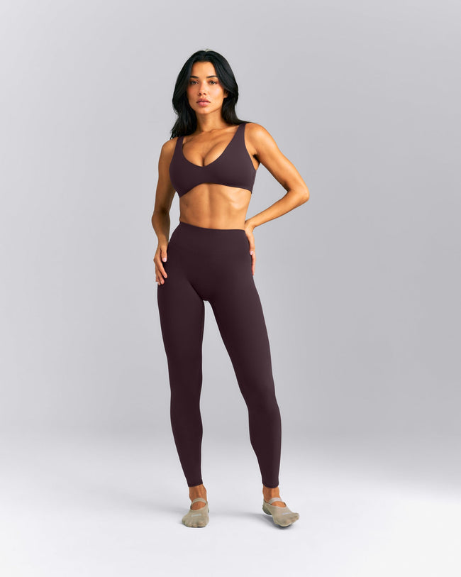 SoftMotion™ High Waisted Leggings | Dark Umber Brown
