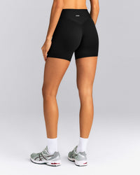 SoftMotion™ High Waisted Shorts 6" New Branding | Black