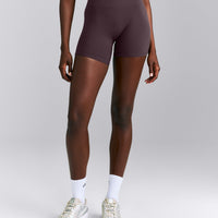 SoftMotion™ High Waisted Shorts 6" | Dark Umber Brown