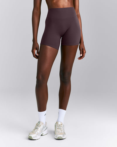 SoftMotion™ High Waisted Shorts 6" | Dark Umber Brown
