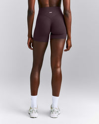 SoftMotion™ High Waisted Shorts 6" | Dark Umber Brown