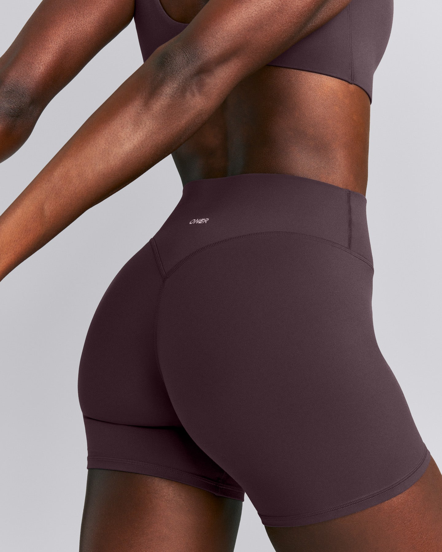 SoftMotion™ High Waisted Shorts 6" | Dark Umber Brown