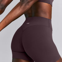 SoftMotion™ High Waisted Shorts 6" | Dark Umber Brown