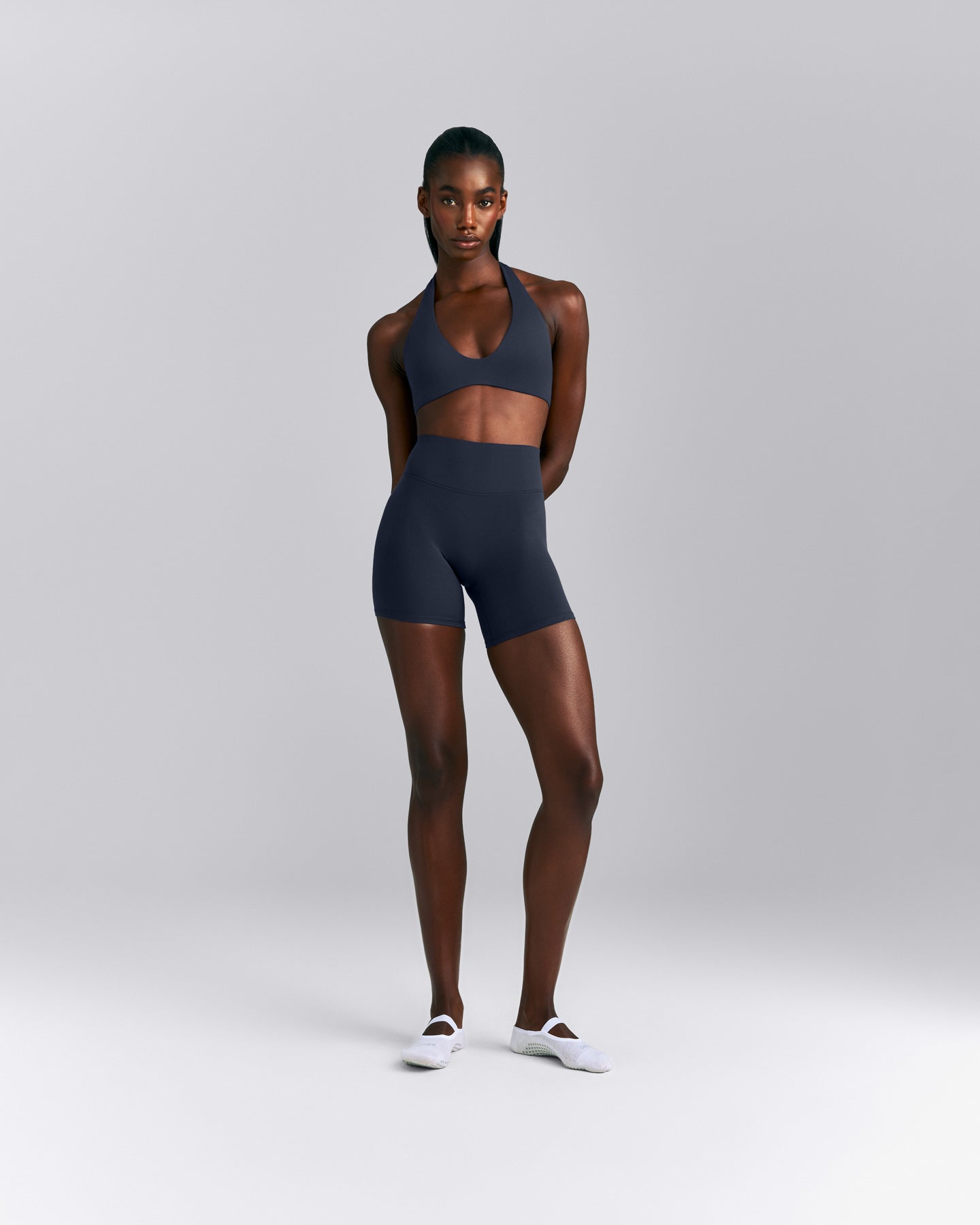 SoftMotion™ High Waisted Shorts 6" | True Blue