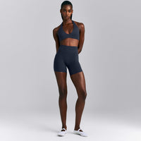 SoftMotion™ High Waisted Shorts 6" | True Blue