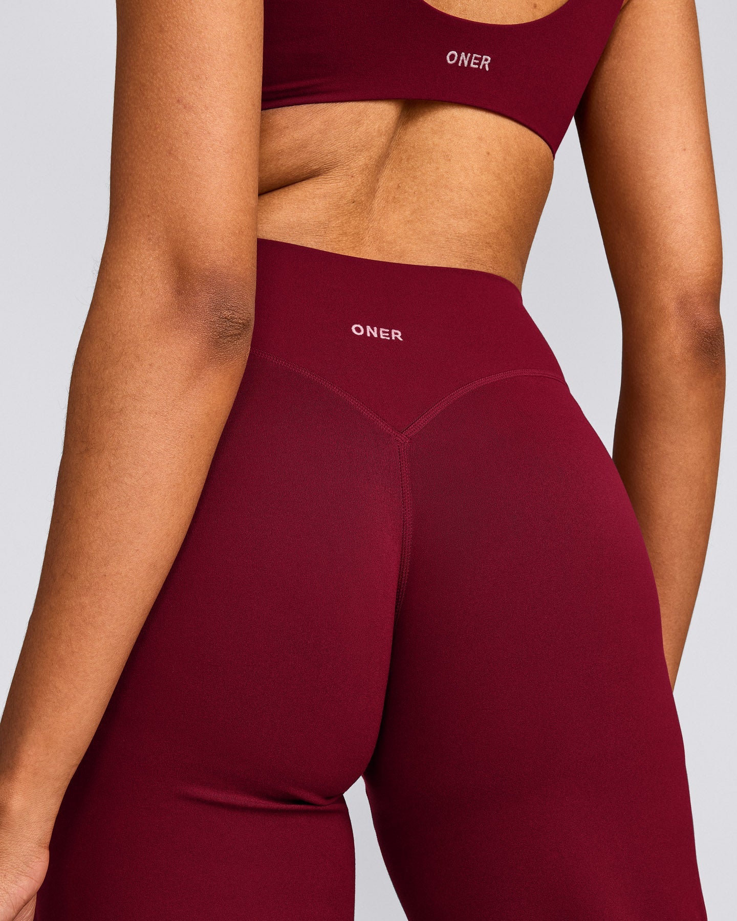 SoftMotion™ Straight Leg Pants with Gray Logo | Ruby Red