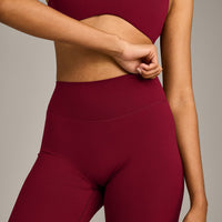 SoftMotion™ Straight Leg Bottoms with Gray Logo | Ruby Red