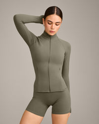 SoftMotion™ Jacket with Gray Logo | Alpine Green