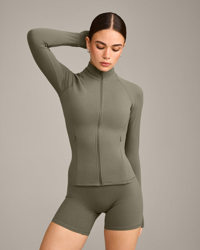 SoftMotion™ Jacket with Gray Logo | Alpine Green