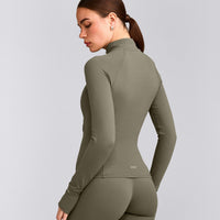 SoftMotion™ Jacket with Gray Logo | Alpine Green