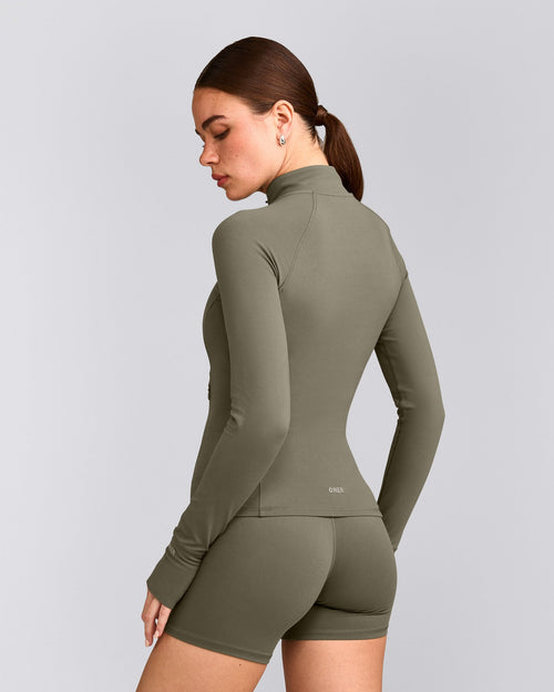 SoftMotion™ Jacket with Gray Logo | Alpine Green