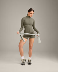 SoftMotion™ Jacket with Gray Logo | Alpine Green