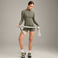 SoftMotion™ Jacket with Gray Logo | Alpine Green