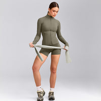 SoftMotion™ Jacket with Gray Logo | Alpine Green