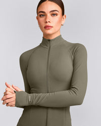 SoftMotion™ Jacket with Gray Logo | Alpine Green