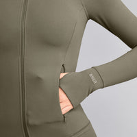 SoftMotion™ Jacket with Gray Logo | Alpine Green