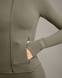 SoftMotion™ Jacket with Gray Logo | Alpine Green
