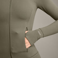 SoftMotion™ Jacket with Gray Logo | Alpine Green