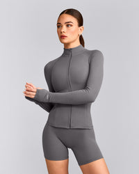 SoftMotion™ Jacket with Gray Logo | Ash Gray