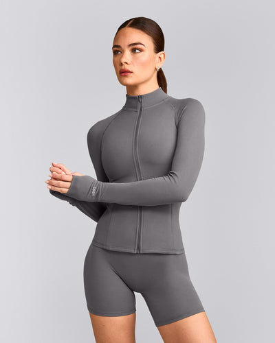 SoftMotion™ Jacket with Gray Logo | Ash Gray