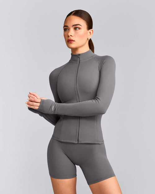 SoftMotion™ Jacket with Gray Logo | Ash Gray