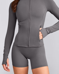 SoftMotion™ Jacket with Gray Logo | Ash Gray