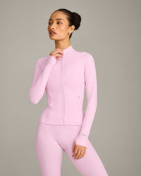 SoftMotion™ Jacket with Gray Logo | Chalk Pink