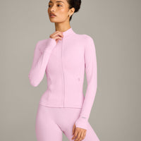 SoftMotion™ Jacket with Gray Logo | Chalk Pink