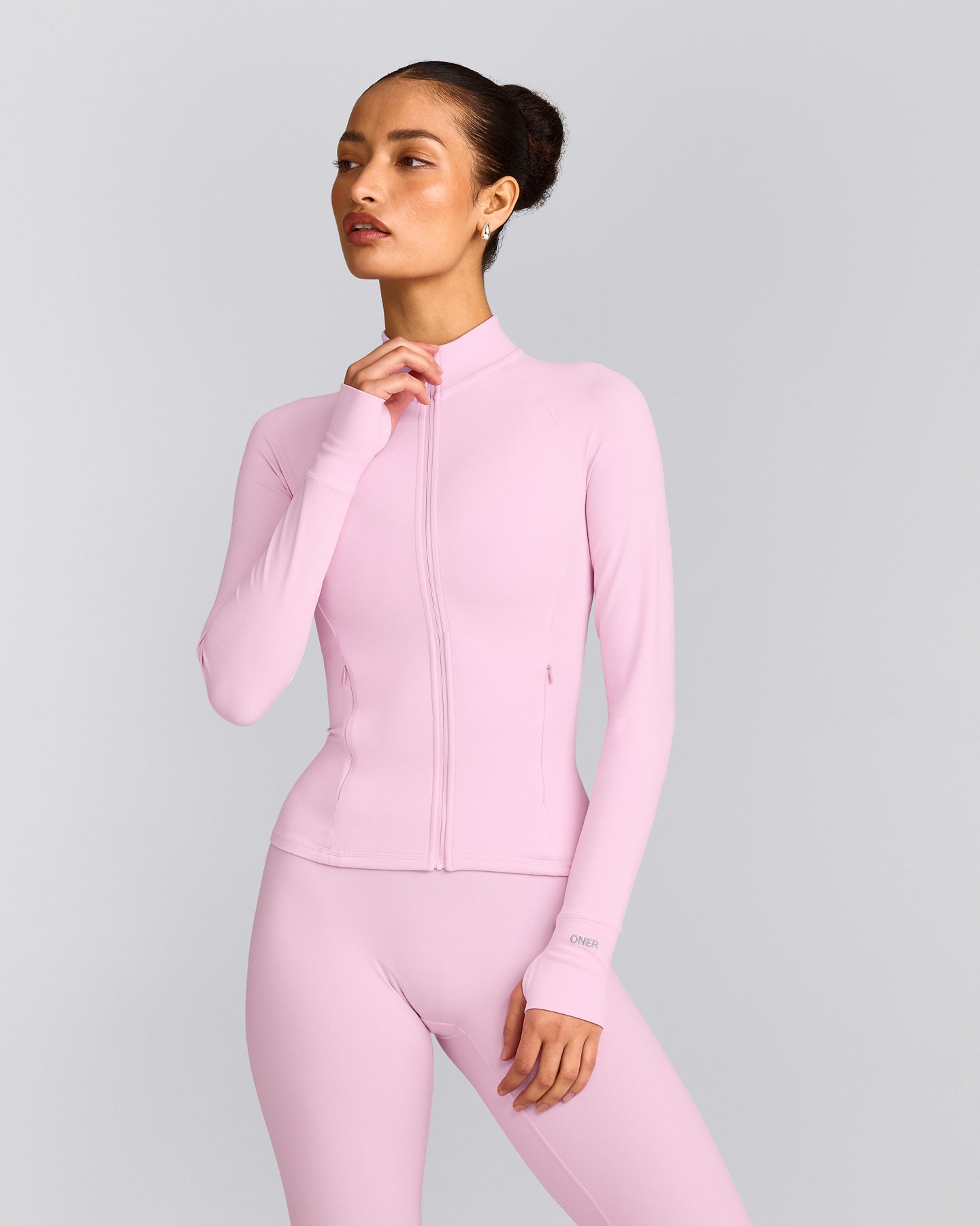 SoftMotion™ Jacket with Gray Logo | Chalk Pink