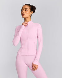 SoftMotion™ Jacket with Gray Logo | Chalk Pink