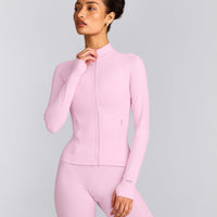SoftMotion™ Jacket with Gray Logo | Chalk Pink