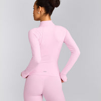 SoftMotion™ Jacket with Gray Logo | Chalk Pink
