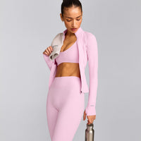 SoftMotion™ Jacket with Gray Logo | Chalk Pink