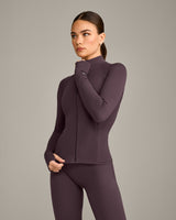 SoftMotion™ Jacket with Gray Logo | Dark Umber Brown