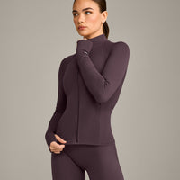 SoftMotion™ Jacket with Gray Logo | Dark Umber Brown