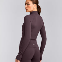 SoftMotion™ Jacket with Gray Logo | Dark Umber Brown