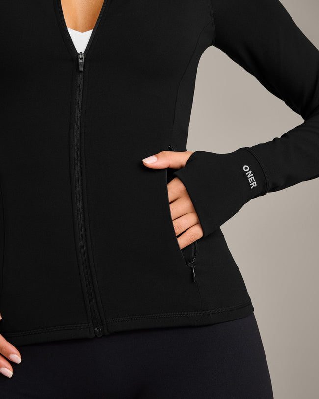 SoftMotion™ Jacket with Gray Logo | Black