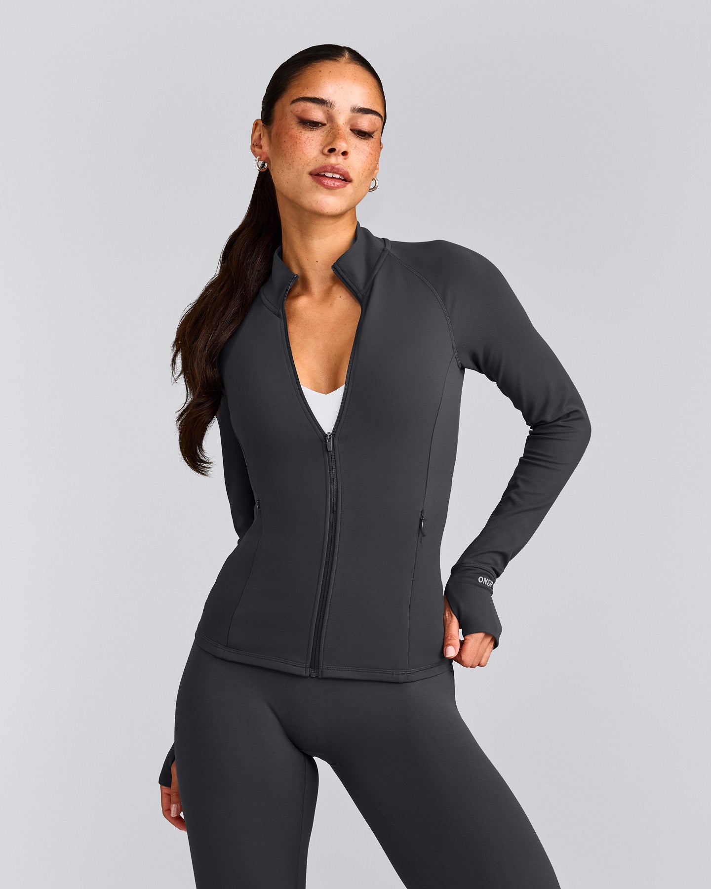 SoftMotion™ Jacket with Gray Logo | Coal