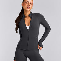 SoftMotion™ Jacket with Gray Logo | Coal
