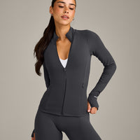 SoftMotion™ Jacket with Gray Logo | Coal