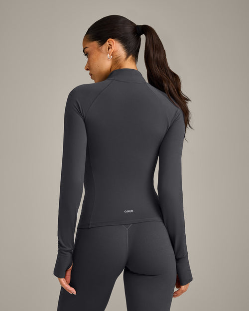 SoftMotion™ Jacket with Gray Logo | Coal