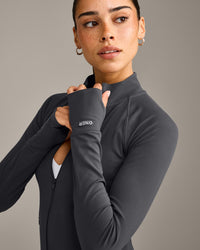 SoftMotion™ Jacket with Gray Logo | Coal