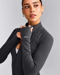 SoftMotion™ Jacket with Gray Logo | Coal