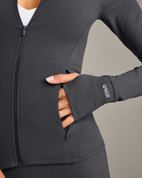 SoftMotion™ Jacket with Gray Logo | Coal