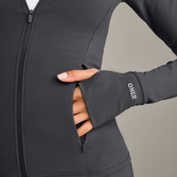 SoftMotion™ Jacket with Gray Logo | Coal