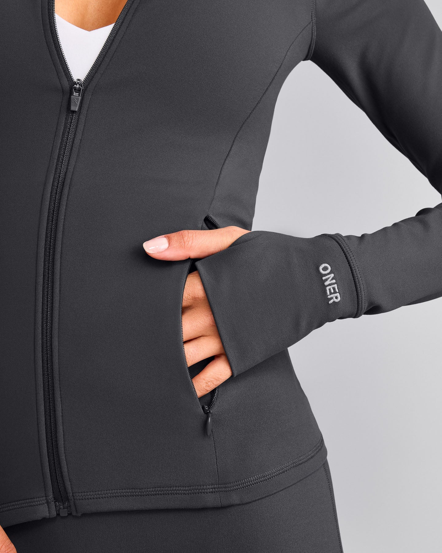 SoftMotion™ Jacket with Gray Logo | Coal