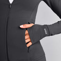 SoftMotion™ Jacket with Gray Logo | Coal